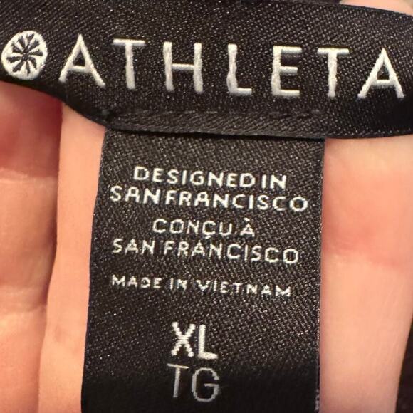 ATHLETA Triumph Hybrid Half Zip Sweatshirt Womens XL Black Athleisure Casual - Picture 5 of 15